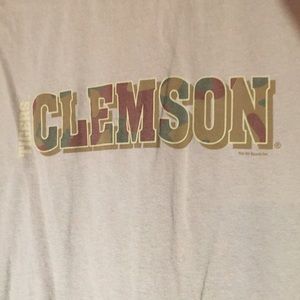 Clemson tan T-shirt Sz L